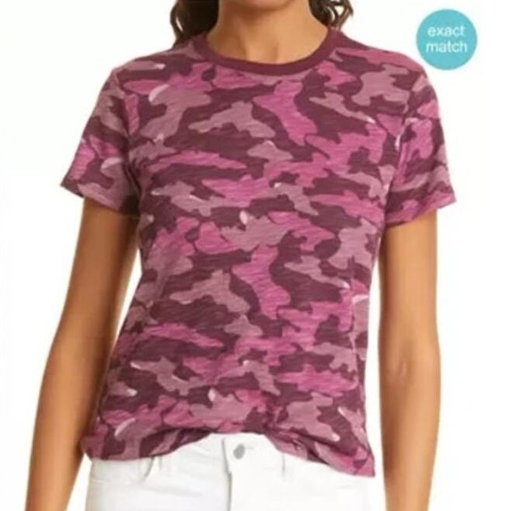 ATM Anthony Thomas Melillo | Women’s Plum Purple Camouflage Slub Cotton Tee, XS